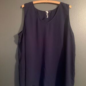 NY Collection Navy Tank Top 3X